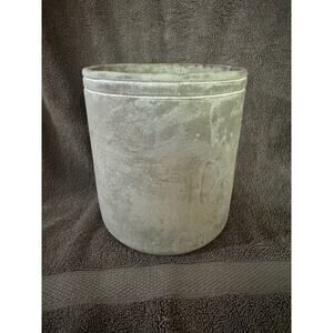 Concrete Indoor Outdoor Planter 6x6.5” Pot - Grey. Minimalist cottagecore